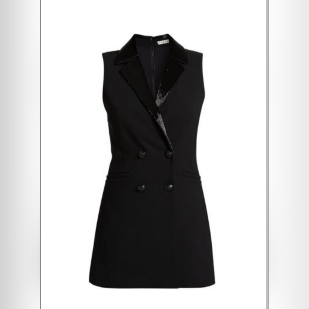 Alice + Olivia Carlena Sequined Blazer Minidress Size 2 Nwt